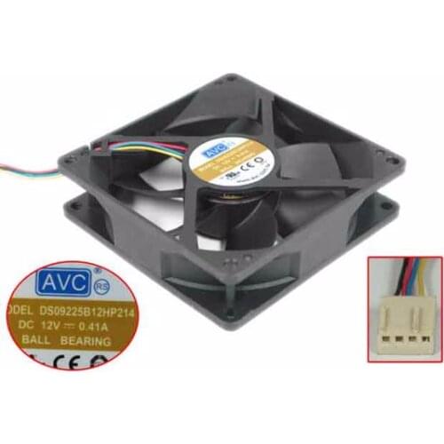 AVC DS09225B12HP214 Server Cooling Fan DC 12V 0.41A 90x90x25mm 4-wire