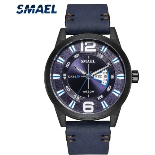 SMAEL Mens Watches Top Brand Luxury Watch Quartz Military Wristwatches Men Clock Sport Waterproof Watch Relogio Masculino