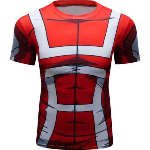 3D Printed T-shirt Men Compression shirt Short Sleeve T shirt Comics Cosplay Tops Anime Custome Fitness Male Bodybuilding Tights
