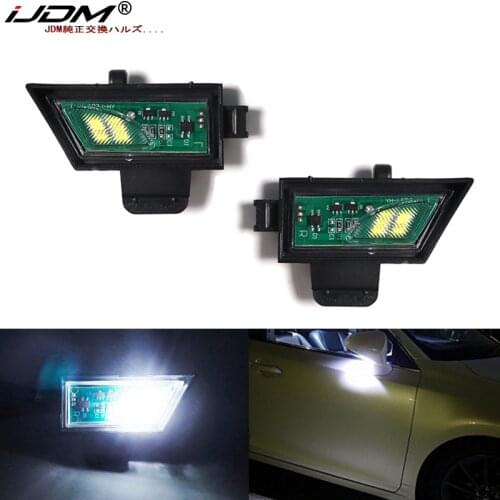 IJDM Canbus White LED Under Side Mirror Puddle Lights For VW Golf 7 VII variant Sportsvan Touran II Car side under mirror lamps