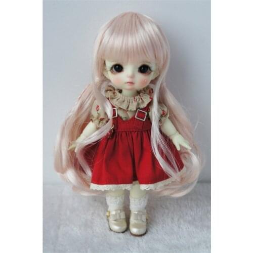 JD337 5-6inch 13-15CM Long Pony Braids synthetic mohair BJD wigs 1/8 OB11 Lati yellow Doll accessories