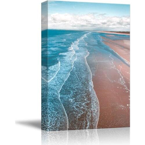 Canvas Wall Art Pink Sand Beach Wave Ocean Painting Artwork for Home Prints Drop shipping
