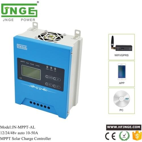 JNGE Power 30A 40A 50A MPPT Solar Charge Controller for 12V 24V 48V AUTO