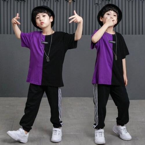 Casual Style Jazz Dance Costume Girls Boys Hip Hop Dance Costumes Kids Modern Street Dance for Stage Performance Dancewear
