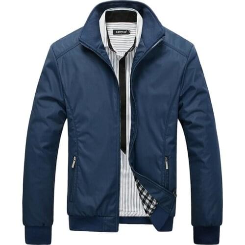 2021 Spring Autumn Casual Solid Fashion Slim Bomber Jacket Men Overcoat New Arrival Mens Jacket