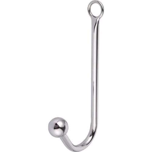 Stainless steel anal hook with beads hole metal butt plug anal Dilator slave Prostate Massager BDSM adult game sex toy for men