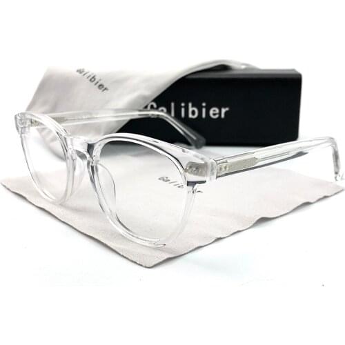 GALIBIER Acetate Round Glasses Frame Transparent glasses Men Rivet Vintage Black Eyeglass Frames For Women