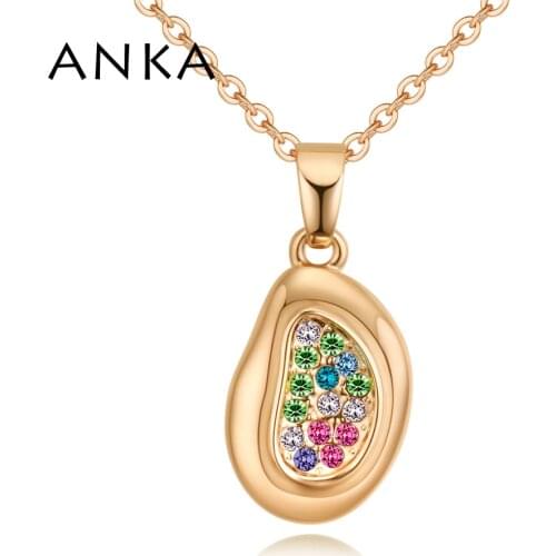 ANKA beans crystal pendant necklaces rhinestone jewelry for lover women crystal necklace for women #130867