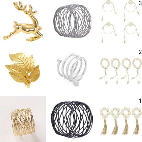 Wide Round Gold Napkin Rings Cross Hollow Gold Napkin Holder For Table Decoration