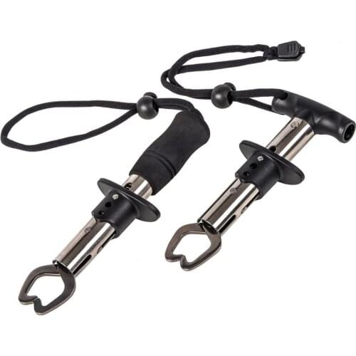 Stainless Steel Fishing Lip Grips Fish Controller Fishing Pliers Grabber Lip Trigger Lock Gripper Clip Fishing Gripper Durable