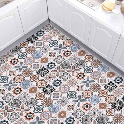 Self-adhesive floor wallpaper bathroom waterproof stickers 3d wallpaper floor tiles bedroom kitchen floor non-slip wall stickers