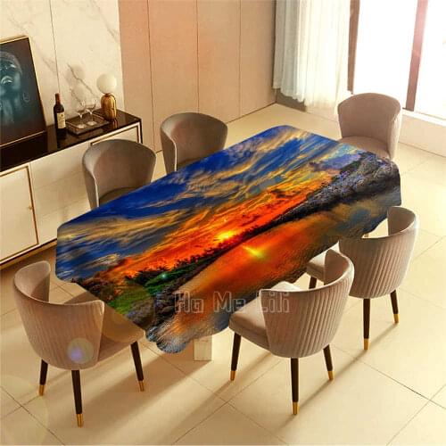 Most Beautiful Sunset Views Barbecue Picnic Home Party Table Cloth