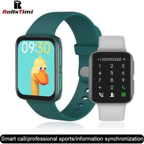 Rollstimi men women smart watches fashion arc full touch screen waterproof fitness call alarm clock smart bracelet Android IOS
