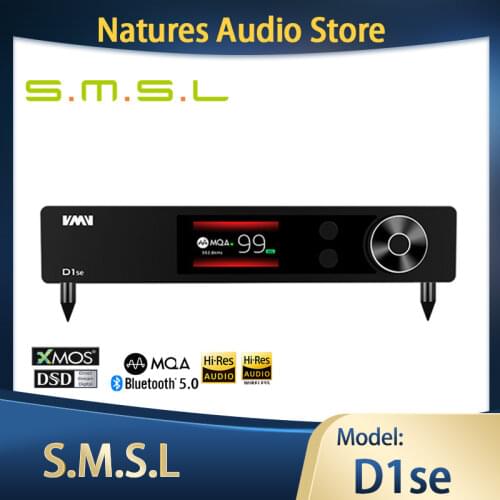 SMSL VMV D1se MQA Audio DAC 768kHz 32bit Bluetooth 5.0 USB Optical Coaxial RCA DSD512 ES9038PRO Decoder With Remote Control