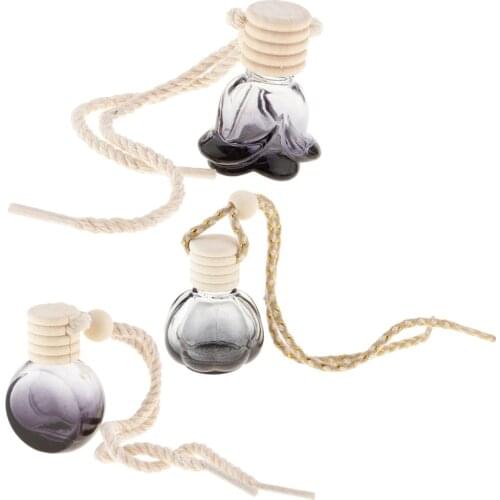 3Pcs 10ml Glass Empty Perfume Bottles - Pendant Car Hanging Ornament Home Decor