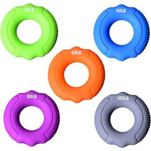 Hand Grip Strengthener Ring Forearm Wrist Finger Exerciser Carpal Expander M5TC