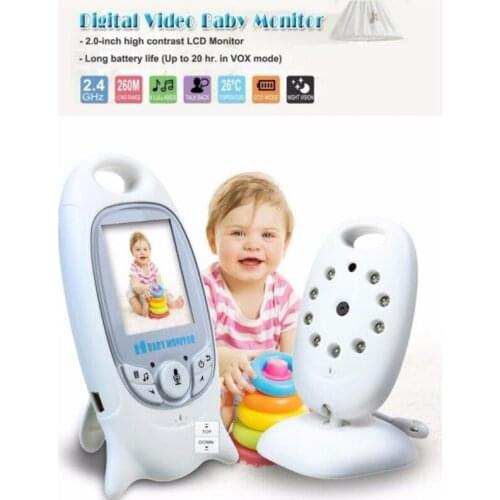 VB601 Baby Monitor 2 Inch Caregiver Electronic Babysitter Radio Video Nanny Camera Night Vision Temperature Monitoring 8 Lullaby
