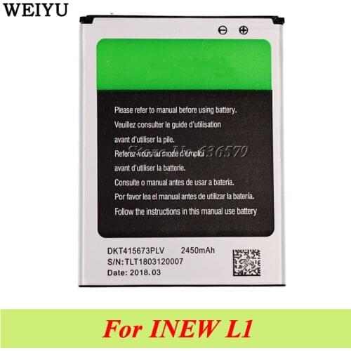 10PCS/LOT 2450mAh High Quality DKT415673PLV Battery for INEW L1 Batterie Bateria Batterij Accumulator