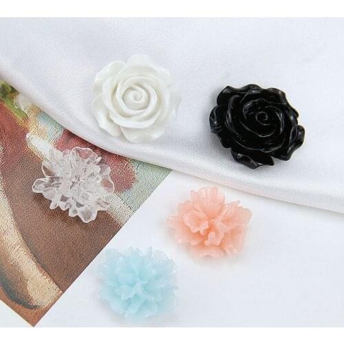 10pcs Hot Sale Fashion Fresh Floawers Chrysanthemum Resin Patch Earrings For Women Hair Accessories Material Diy Jewelry Finding