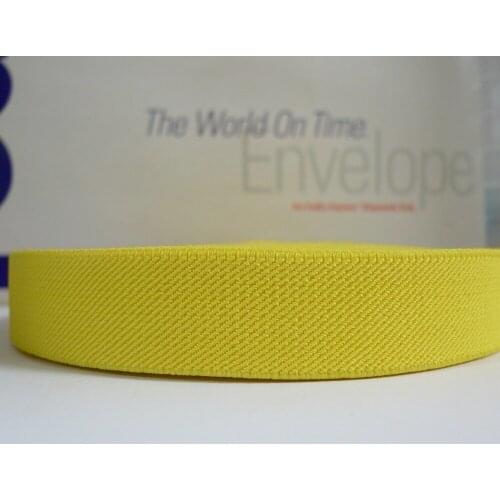 12 Meters 1" 25mm Wide #020 YELLOW Suspender Elastic Webbing