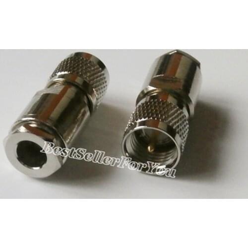 1X Pcs mini UHF miniUHF Male Solder For RG58 RG142 RG223 RG400 LMR195 50-3 Cable Clamp PL259 SO239 RF Connector Coax Adapter