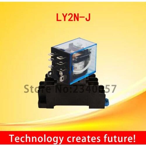 2set/lot LY2N-J/MY2N-J/MY3N-J/MY4N-J/ relay 24V DC general purpose DPDT micro mini relay with socket base holder