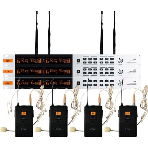 4 channel professional stage microphone headset among wireless home theater karaoke set system with blue tooth optional choice