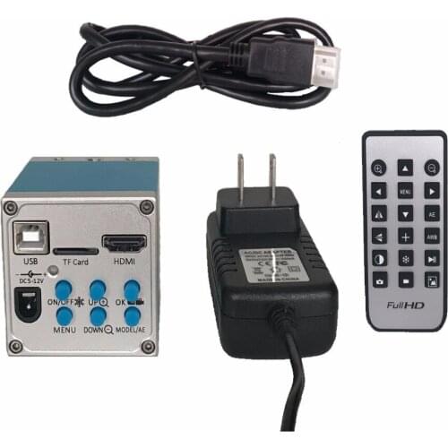 5pcs 16MP 1080P Industrial Microscope video Camera HDMI USB Outputs +IR Remote controller and TF card recorder