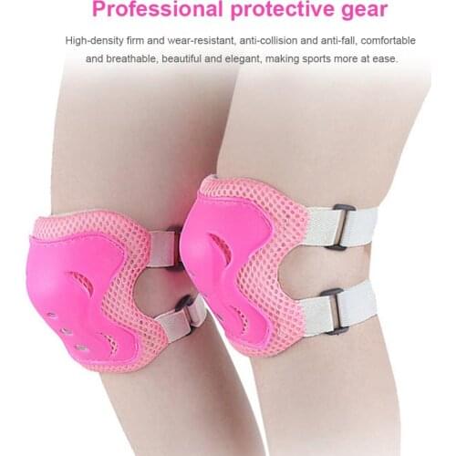 6pcs/set Kids Children Outdoor Sports Protective Gear Knee Elbow Pads Riding Wrist Guards Roller Skating Safety Protection