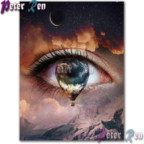 5d Diamond Painting Embroider DIY Eye day and night Square or round Mosaic Cross stitch Rhinestone Artist home decoration