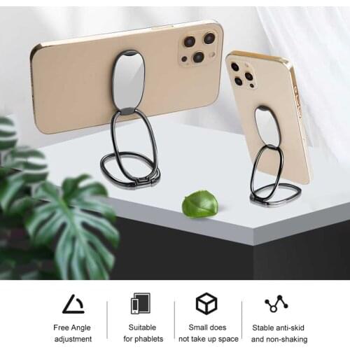 360 Rotation Mobile Phone Holder Aluminum Foldable Adjustable Mobile Mount Stand Portable Bracket Foldable Phone Stand Desk