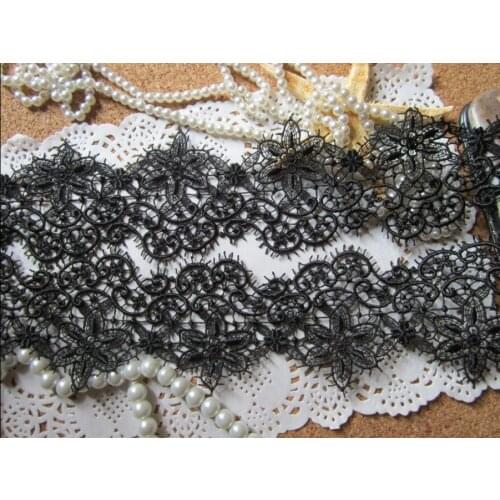 Free shipping! exquisite Black Water-soluble lace,Dress skirt Lace bracelet Necklace accessories 5cm