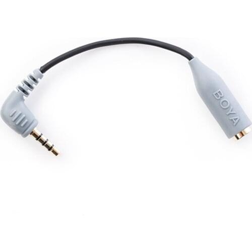 BOYA Female Microphone Adapter Cable BY-CIP to fit the iPhone 7 7 plus 6 6plus 5 5s iPad iPod Touch Samsung Galaxy SmartPhones