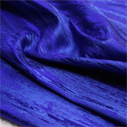 CF631 Dark Blue Stripes Chinese Silk Brocade Fabric Cheongsam Mans Clothing Home Textiles Decoration Fabrics DIY Fabrics
