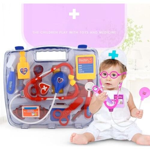 Baby Kids Funny Family Play Sets Simulation Medicine Box Pretend Play Doctor Toys Stethoscope Injections Children Gifts