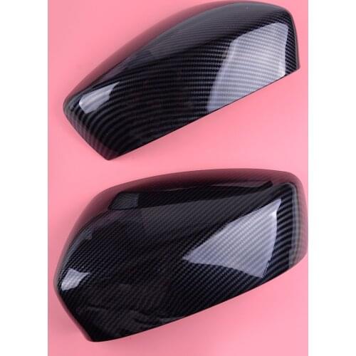 DWCX ABS Carbon Fiber Black Car Rearview Mirror Cover Trim Cap Fit for Mazda 3 Axela 2014 2015 2016