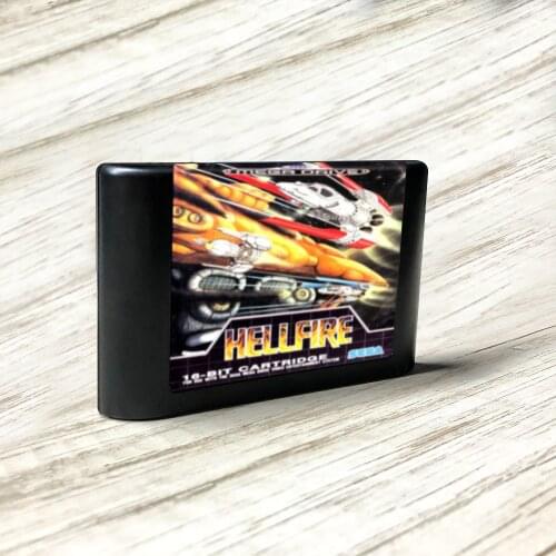 Hellfire - EUR Label Flashkit MD Electroless Gold PCB Card for Sega Genesis Megadrive Video Game Console