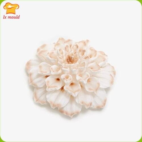 LXYY MOULD Chrysanthemum Modeling Candle Silicone Moulds 3D Rose Handmade Candle Molds