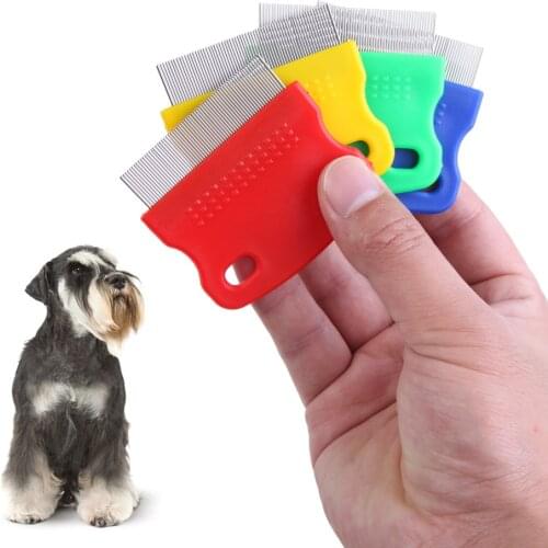 Pet dogs cats Lice Flea Removal Comb steel pet hair comb Cat puppy Fine-toothed Combs Pet Cleaning Supplies Dog Grooming brush