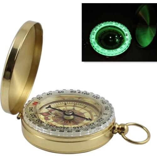 Camping Compass High Quality Navigation Hiking Pocket Brass Golden Compass Portable Compass Navigation for Outdoor Activities