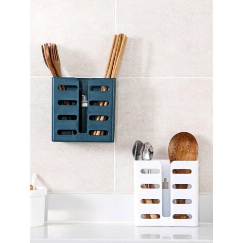 Kitchen Storage box dust cover storage box with lid household chopstick tube wall hanging creative put spoon chopsticks shelf