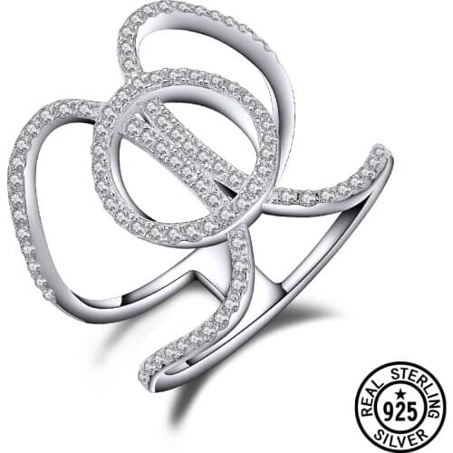 Dyson 2020 Fashion New Jewelry Lines Micro Pave White Zircon Party Rings For Women Unusual Birthday Gifts Girls Fine Jewelry