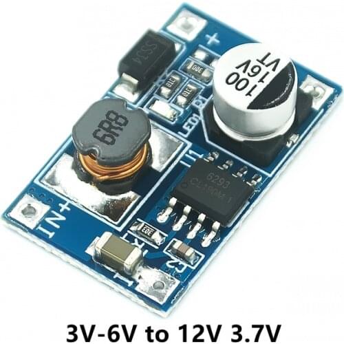 8W high-power boost module input 3V-6V to 12V 3.7V lithium battery power bank USB boost board