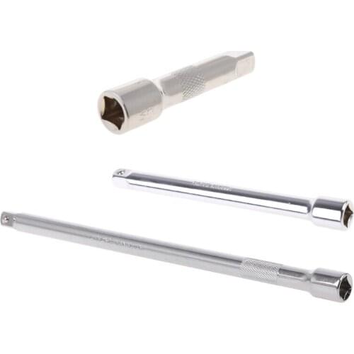 3/8" Long Short Drive Extension Bar Set Adapter Socket Ratchet Wrench Extender Connecting Rod Hand Adjustment Tools