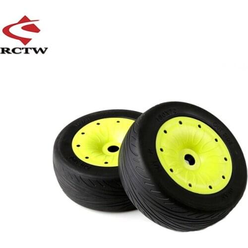 Rubber on-road Wheel Tyre Set for 1/5 Losi 5ive T Rofun Rovan LT KM X2 BAJA 4WD SLT Truck Spare Toys Parts