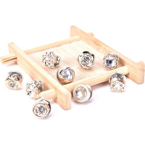 10 Pcs Womens Brooch Set Fashion Imitation Pearl Rhinestones Pin Coat Clothes Pins Accessories Gift Brooches For Women