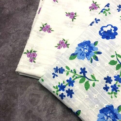 2020 New Printed cotton fabric Pure cotton floral digital printing fabric Clothing dress Accessories cotto, Width 150 cm, 1 yard