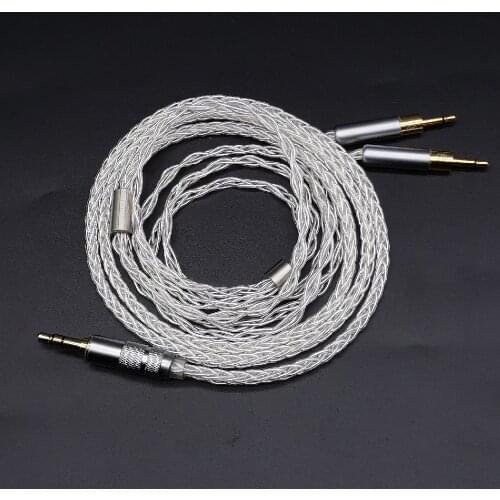 New Upgrade Balance Audio Cable for Sennheise HD700 HD 700 Headphone Headset 8 Shares Single Crystal Copper Plated Silver Line
