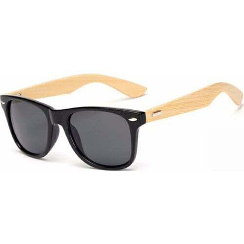 Fashion Bamboo Sunglasses Men Women Travel Goggles Sun Glasses Vintage Wooden Leg Eyeglasses Brand Design Sunglasses Male Female