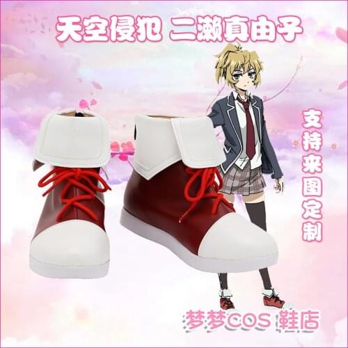 Tenkuu Shinpan High-Rise Invasion Cosplay Mayuko Nise Japanese Animation Shoes Anime Prop Cos Custom Made Boots Any Size